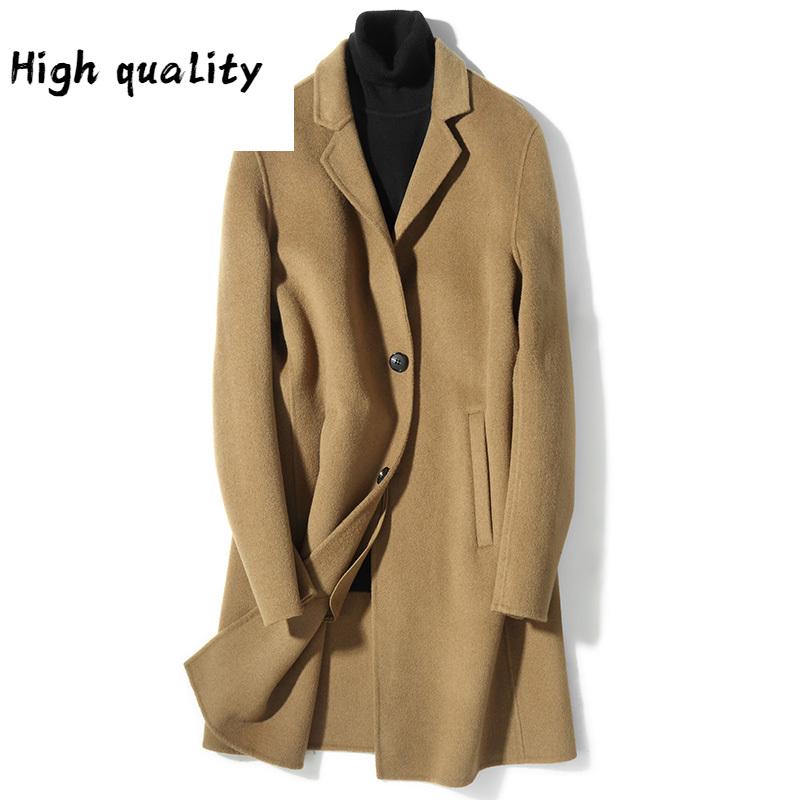 New 2020 Men's Wool Coat Double-sided Woolen Long Jacket Men Korean Autumn Winter Mens Overcoat Coats, Black
New 2020 Men's Wool Coat Double-sided Woolen Long Jacket Men Korean Autumn Winter Mens Overcoat Coats, Black