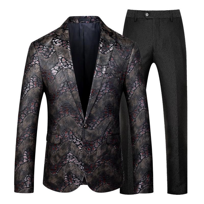 Spring New Tide Slim Business Leisure Traje Hombre Formal Long Sleeve 2-piece Suits Black Smoking Homme Mariage 2021 Grooms Suit, Figure color
Spring New Tide Slim Business Leisure Traje Hombre Formal Long Sleeve 2-piece Suits Black Smoking Homme Mariage 2021 Grooms Suit, Figure color