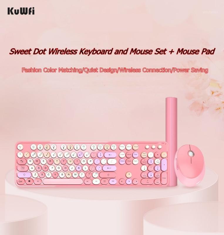 New 3 in 1 kuwfi Sweet Mixed Color Retro Round Keycap 2.4Ghz Wireless Keyboard and Mouse Set Cute Girl 104 Key Design1
New 3 in 1 kuwfi Sweet Mixed Color Retro Round Keycap 2.4Ghz Wireless Keyboard and Mouse Set Cute Girl 104 Key Design1