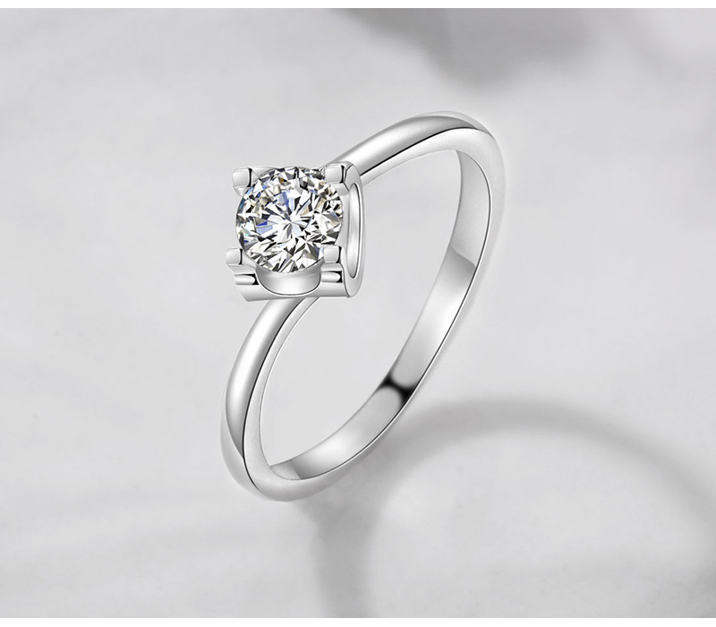 Vintage Sterling Sier Wedding Engagement CZ Zircon Anniversary Party for Women Fashion Ring XR408 Free shipping