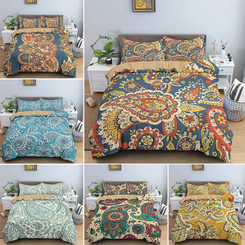 Boho Paisley Decor King Size Bedding Set 2/3PCS With Pillowcase Duvet Cover Queen Comforter Sets Home Textile, Bss983
Boho Paisley Decor King Size Bedding Set 2/3PCS With Pillowcase Duvet Cover Queen Comforter Sets Home Textile, Bss983