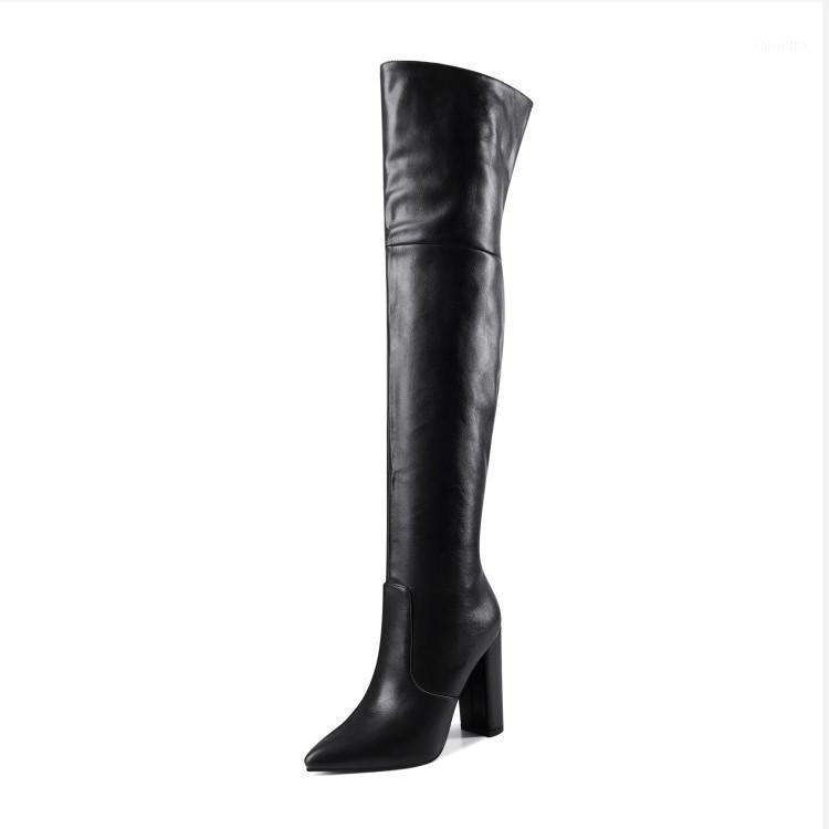 European and American style autumn and winter new nightclub fashion pointed thick heel super high heel over the knee boots 34-431, Beige
European and American style autumn and winter new nightclub fashion pointed thick heel super high heel over the knee boots 34-431, Beige