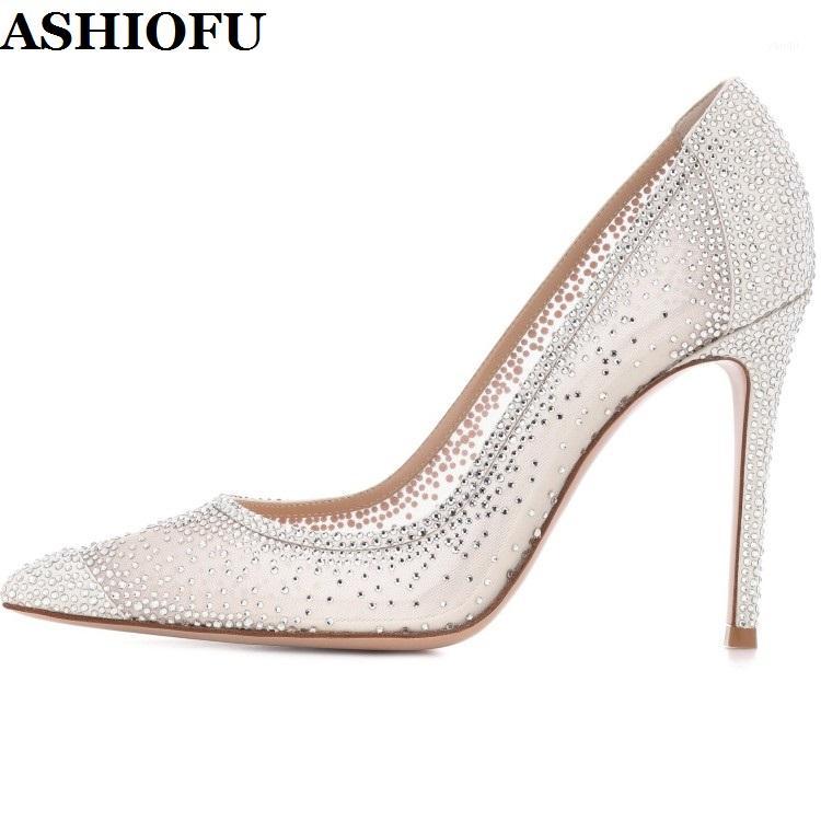 ASHIOFU E601 New Women's High Heels Pumps Hollow Mesh Surface Full-Crystals Party Dress Shoes Pointed-toe Fashion Court Shoes1, As pic
ASHIOFU E601 New Women's High Heels Pumps Hollow Mesh Surface Full-Crystals Party Dress Shoes Pointed-toe Fashion Court Shoes1, As pic