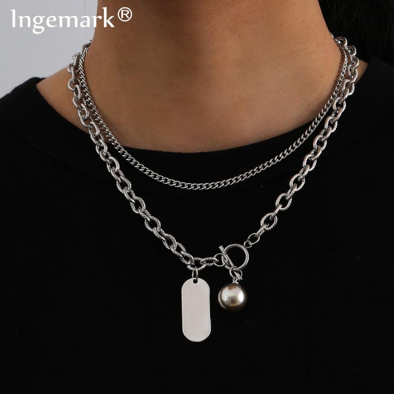 Punk Stainless Steel Beaded Chain Necklace for Men Women Curb Cuban Link Silver Color Chokers Vintage Goth Streetwear Jewelry
Punk Stainless Steel Beaded Chain Necklace for Men Women Curb Cuban Link Silver Color Chokers Vintage Goth Streetwear Jewelry