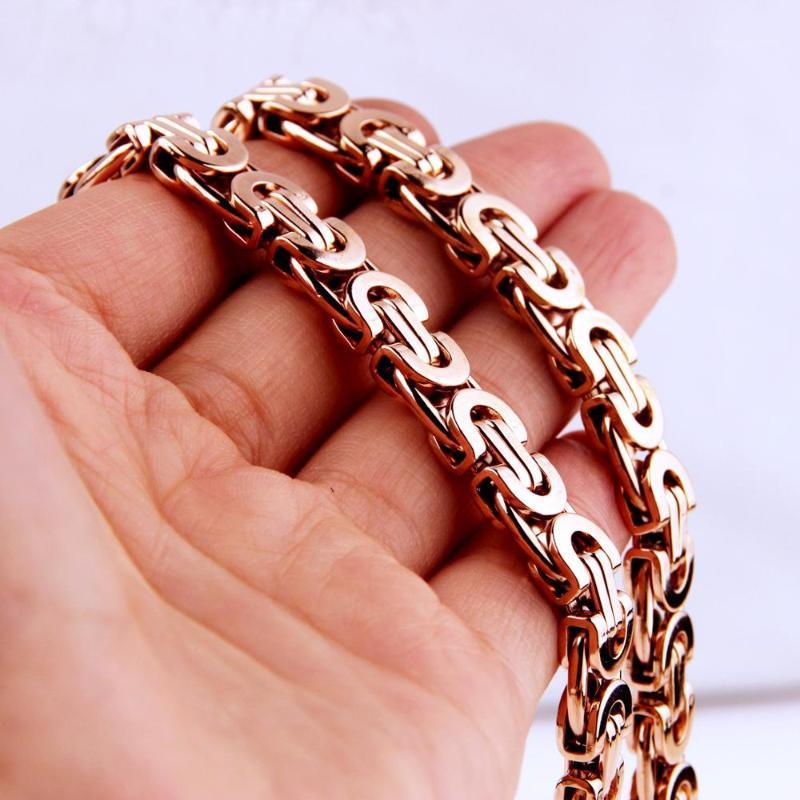 Fashion Cool 11mm Wide Women Men's Rose Gold 316L Stainless Steel Byzantine Box Chain Necklace & Bracelet Jewelry Gift 7-40inch Chains, Silver
Fashion Cool 11mm Wide Women Men's Rose Gold 316L Stainless Steel Byzantine Box Chain Necklace & Bracelet Jewelry Gift 7-40inch Chains, Silver