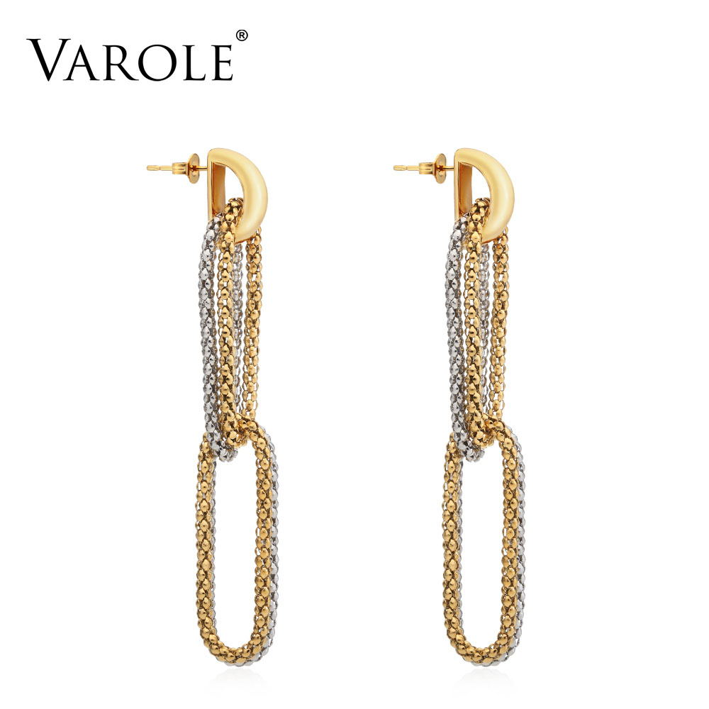 VAROLE Corn Chain Drop&Dangle Earrings For Women Gold Color Long Stainless Steel Earings Jewelry Orecchini Brinco
VAROLE Corn Chain Drop&Dangle Earrings For Women Gold Color Long Stainless Steel Earings Jewelry Orecchini Brinco