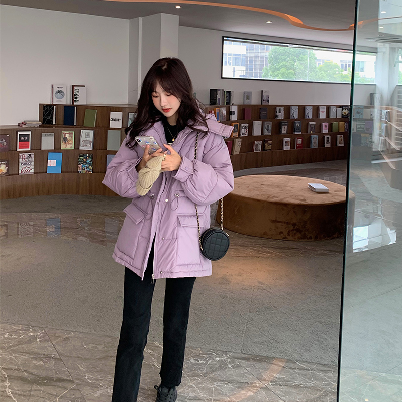 Women's Korean style loose cotton-padded jacket new cotton-padded jacket student winter clothing bread jacket trend 201217