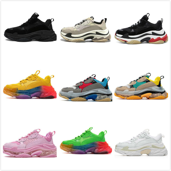 2021 Triple S Fashion Clear Sole Bottom Paris 17FW Mens Sports Shoes Designer Sneakers Vintage Dad Platform Women Luxury Casual Trainers
2021 Triple S Fashion Clear Sole Bottom Paris 17FW Mens Sports Shoes Designer Sneakers Vintage Dad Platform Women Luxury Casual Trainers