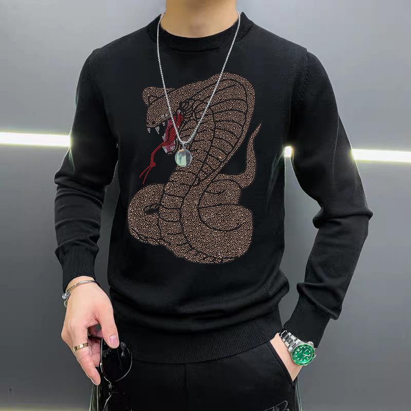 2021 Winter New Arrival Men's Sweater Pullover Casual Round Neck Hot Diamond Animal Head Pattern Long Sleeve Top M-5XL, As shown asian size
2021 Winter New Arrival Men's Sweater Pullover Casual Round Neck Hot Diamond Animal Head Pattern Long Sleeve Top M-5XL, As shown asian size