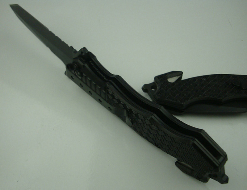 Top Quality 229 survival Folding 7Cr17 58HRC Black blade Outdoor hunting knife knives with Retail Paper box