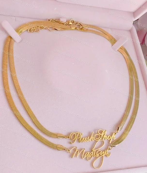 Custom Snake chain Necklace Name Necklace Personality Nameplate Jewelry Gift for Women Mom Girl
Custom Snake chain Necklace Name Necklace Personality Nameplate Jewelry Gift for Women Mom Girl