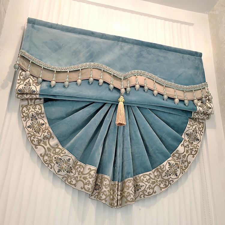 American luxury solid color roman blinds fan-shaped shading curtain European Nordic restaurant window lifting curtain1, Beads
American luxury solid color roman blinds fan-shaped shading curtain European Nordic restaurant window lifting curtain1, Beads