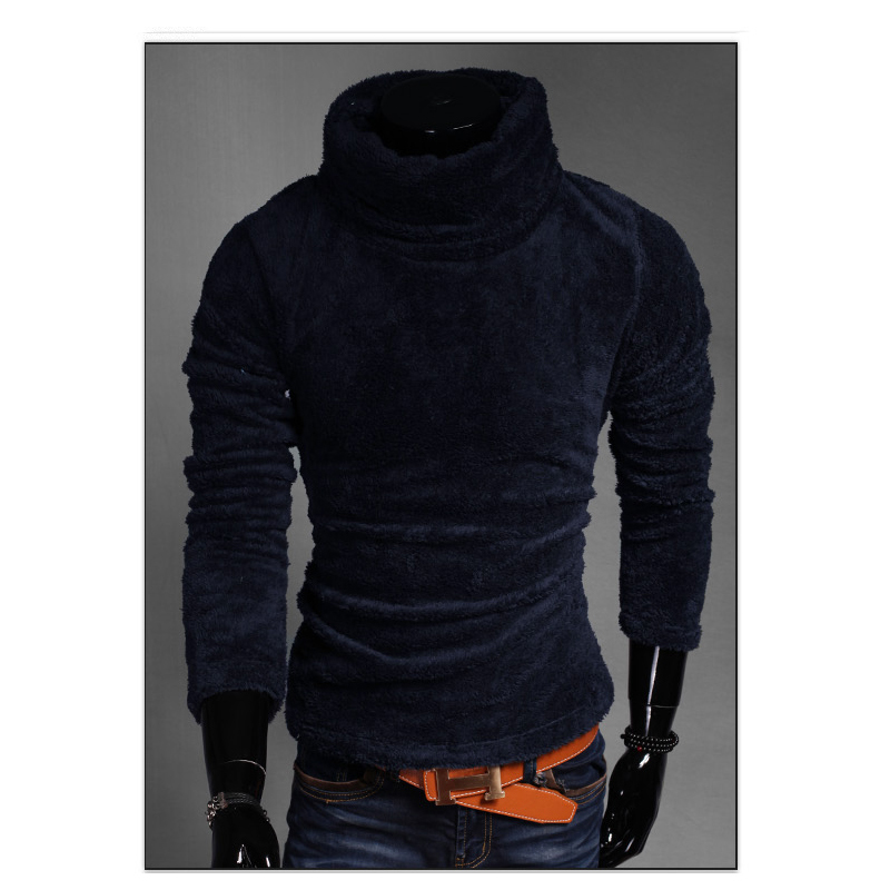 Autumn Men's Velvet Fleece Sweater Pullover Autumn Winter Male Turtleneck Sweaters Knitted Turtle Neck Pullovers Tops M-3XL 201203