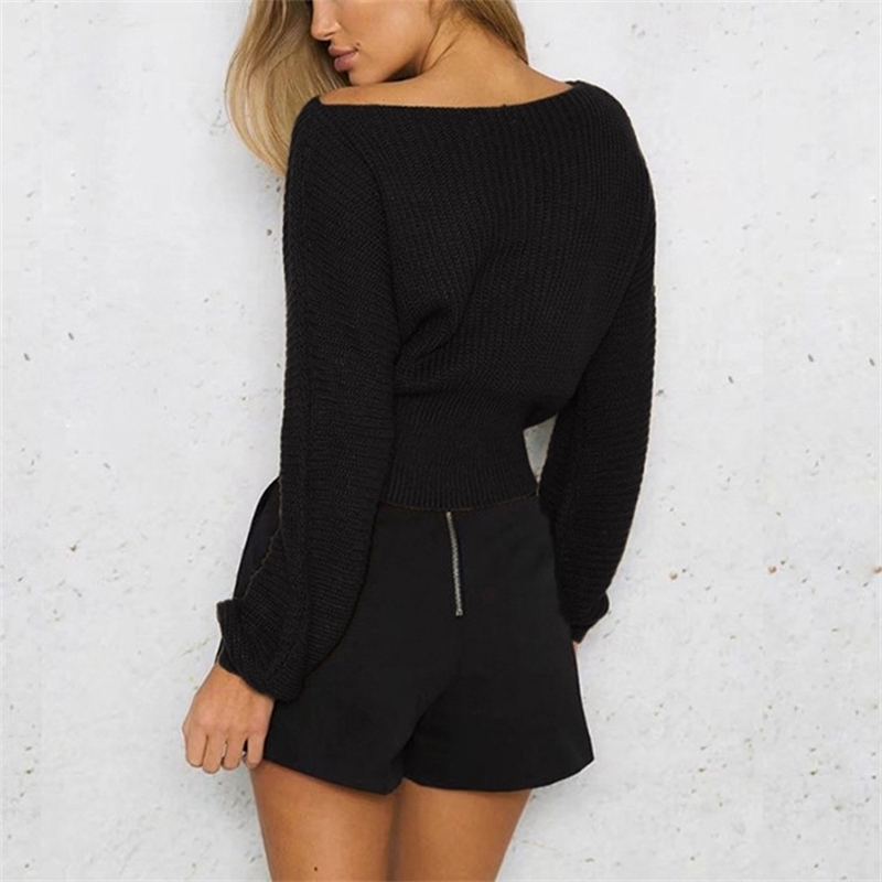 Women Sweaters Pullovers Autumn Winter Long Sleeve Pull Femme Solid Pullover Female Red 201031