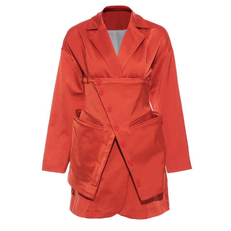 2021 Luxury Female Blazers New British Style Ragged Waistline Waistband Two Garments Fashion Jacket High Street Orange Blazer 5J0J
2021 Luxury Female Blazers New British Style Ragged Waistline Waistband Two Garments Fashion Jacket High Street Orange Blazer 5J0J