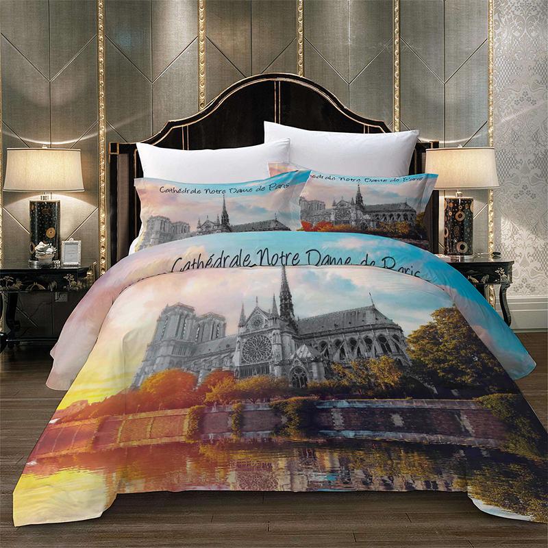 3D Print Comforter Bedding Set Queen Single Duvet Cover Set Pillowcase Home Textile Luxury Notre-Dame-DE-Paris Bedclothes
3D Print Comforter Bedding Set Queen Single Duvet Cover Set Pillowcase Home Textile Luxury Notre-Dame-DE-Paris Bedclothes