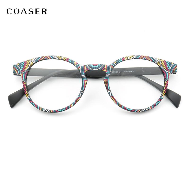Trend Vintage Art Acetate Round Glasses Frame Women Cateye Great Special Pattern Eyewear Men Optical Prescription Eyeglasses
Trend Vintage Art Acetate Round Glasses Frame Women Cateye Great Special Pattern Eyewear Men Optical Prescription Eyeglasses