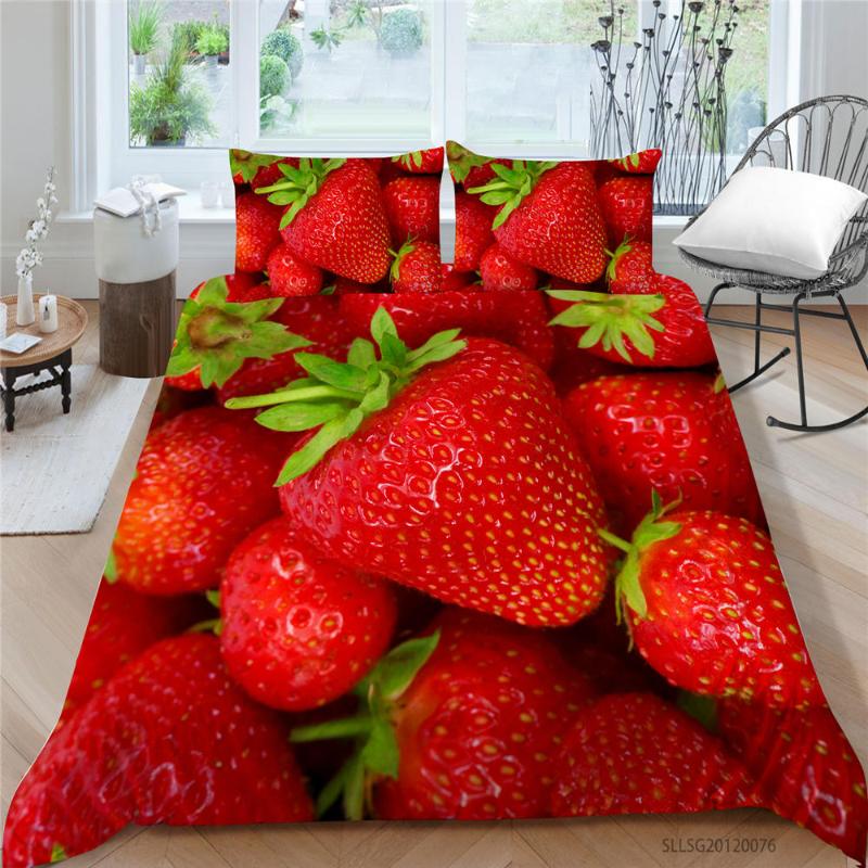 Strawberry Bedding Set For Girls Creative 3D Duvet Cover Set Full Single Double Queen King Bed Fruit Series, Style 7
Strawberry Bedding Set For Girls Creative 3D Duvet Cover Set Full Single Double Queen King Bed Fruit Series, Style 7