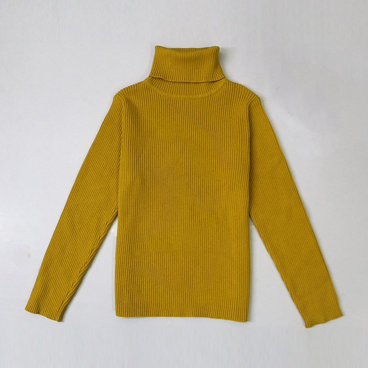 Autumn Baby Boys Girls Turtleneck Sweaters Kids Girl Sweater for Winter Knitted Bottoming Boys Sweaters Vetement Enfant 210308