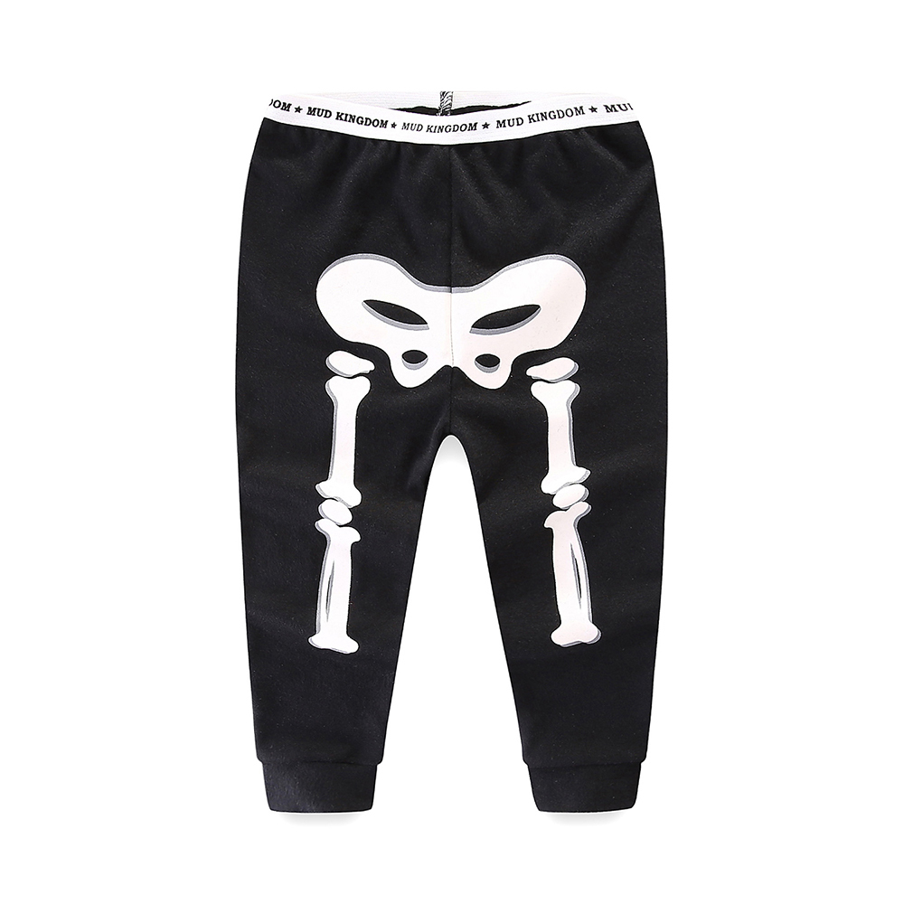 Mudkingdom Little Boys Girls Pajama Set Glowing Halloween Skeleton Fashion Kids Sleepwear Outfits LJ201216