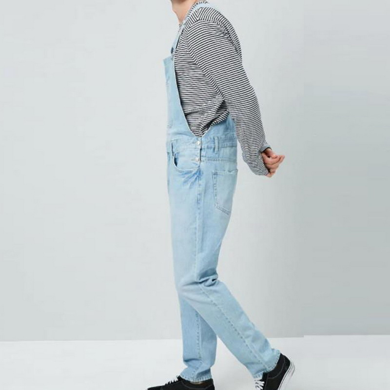 Puimentiua Men Denim Carpenter Overalls Casual Loose Men's Fashion Hip Hop Jumpsuit Bib Pants 201027