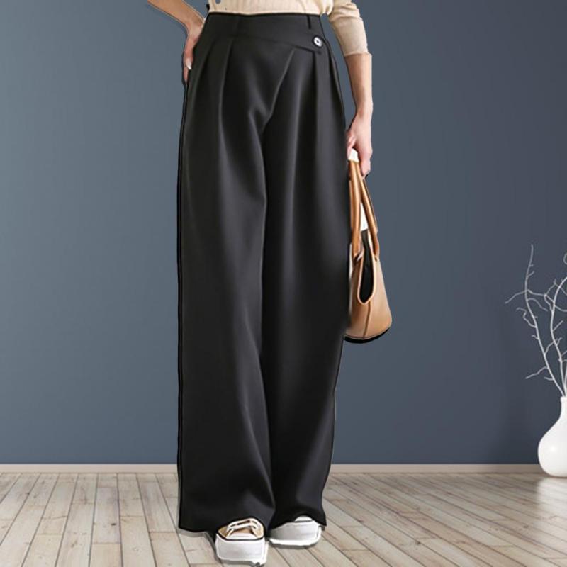 Women's Pants & Capris High Quality Women Waist Solid Color Irregular Waistband Wide Leg Loose Trousers Fashion Casual Long, Black;white
Women's Pants & Capris High Quality Women Waist Solid Color Irregular Waistband Wide Leg Loose Trousers Fashion Casual Long, Black;white