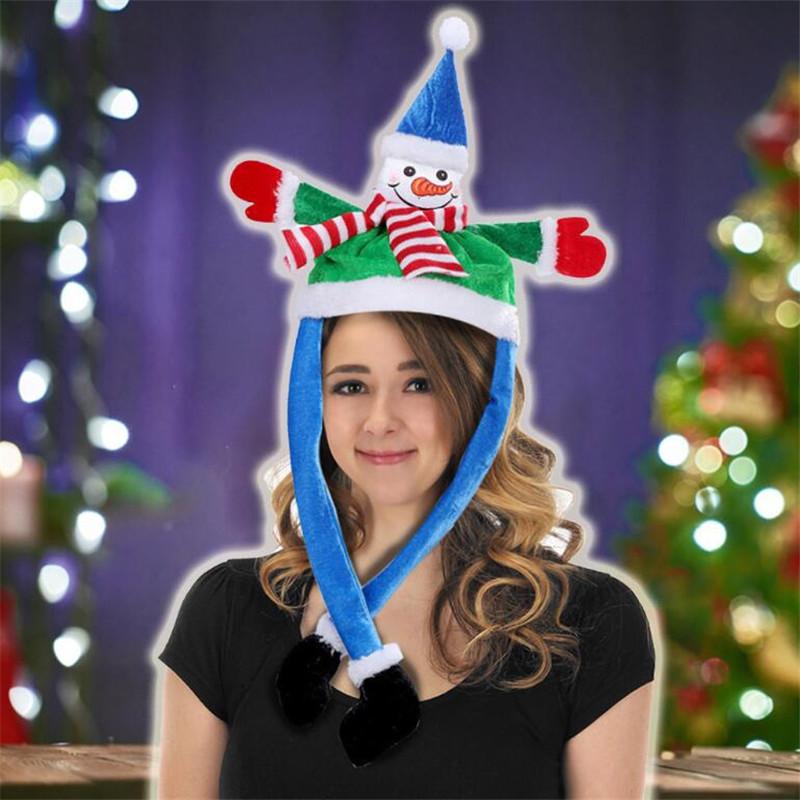 Santa Claus Snowman Hat Ear Moving Jumping Hat Funny Plush Cap Cosplay Christmas Party Holiday New Year Decoration
Santa Claus Snowman Hat Ear Moving Jumping Hat Funny Plush Cap Cosplay Christmas Party Holiday New Year Decoration