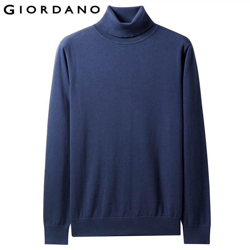 Men Sweaters Turtleneck Knitted Sweater Men 100% Cotton Slight Stretechy Soft Blusa De Frio Masculino 01059858 201202