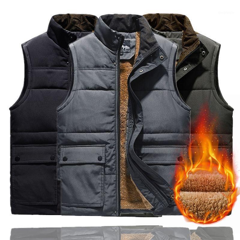 Winter Jacket Men Plus Velvet Thick Warm Multi Pocket Sleeveless Outerwear Coat Male Thermal Casual Waistcoat CYF0741, Army green
Winter Jacket Men Plus Velvet Thick Warm Multi Pocket Sleeveless Outerwear Coat Male Thermal Casual Waistcoat CYF0741, Army green
