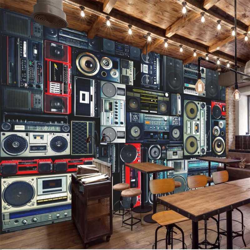Customize Retro Vintage Recorder Radio Restaurant Restaurant Wall Custom Large Mural Green Wallpaper papel de parede para quarto1, Silk cloth
Customize Retro Vintage Recorder Radio Restaurant Restaurant Wall Custom Large Mural Green Wallpaper papel de parede para quarto1, Silk cloth