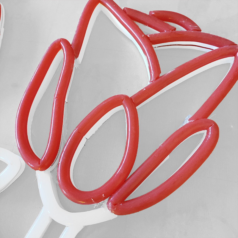 Two Flower Sign Holiday Lighting girl Home decoration Bar Public Places Handmade Neon Light 12 V Super Bright