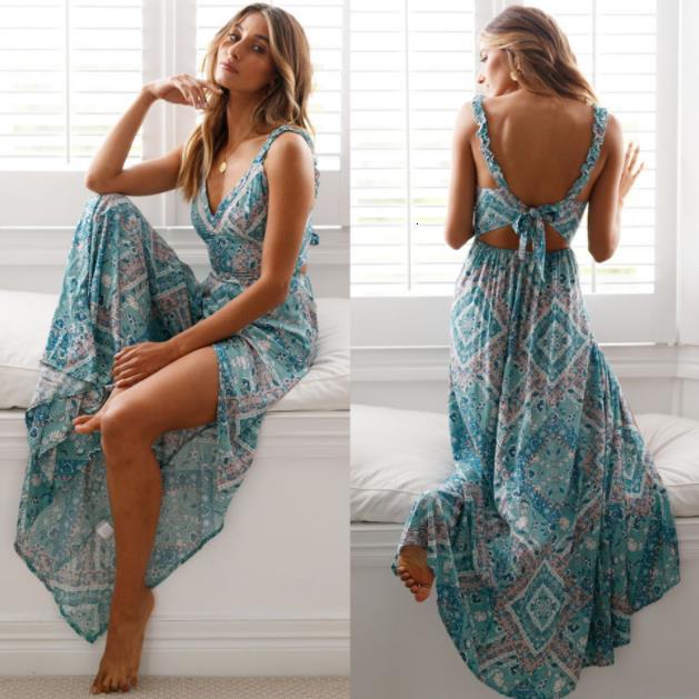 2021 New Bohemian Maxi Summer Sexy V-neck Back Hollow Out Bow Lace-up Boho Long Women Robe Femme Casual Beach 6y4f, Blue
2021 New Bohemian Maxi Summer Sexy V-neck Back Hollow Out Bow Lace-up Boho Long Women Robe Femme Casual Beach 6y4f, Blue