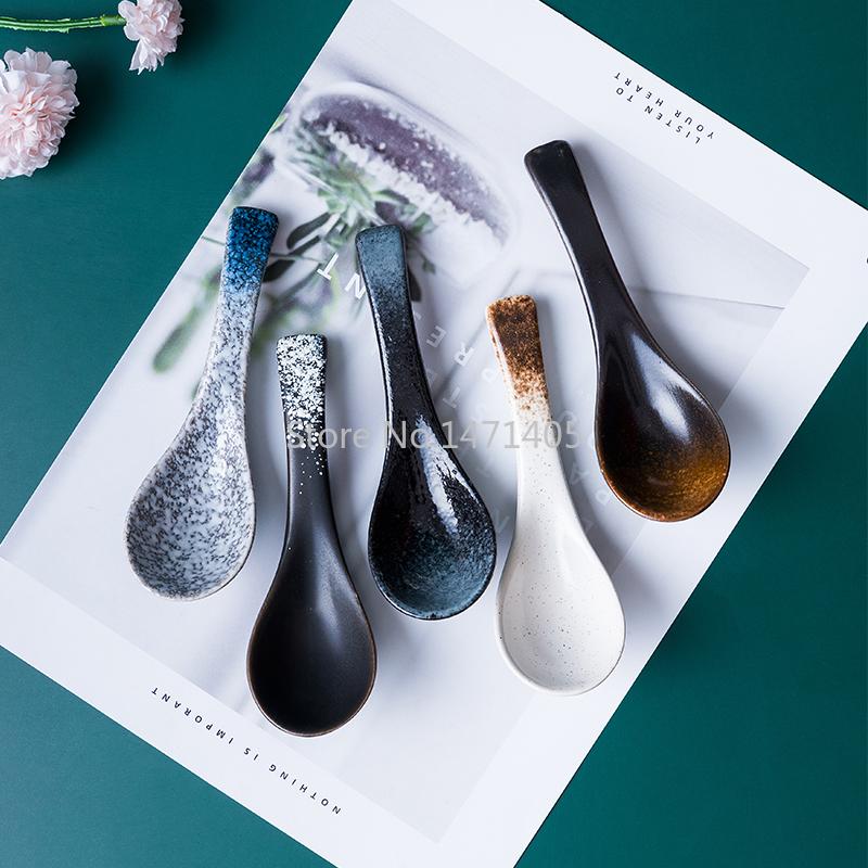 Soup Spoon Household Ceramic Spoon Rice Japanese Tableware Drinking Soup and Eating Small Creative Cute
Soup Spoon Household Ceramic Spoon Rice Japanese Tableware Drinking Soup and Eating Small Creative Cute