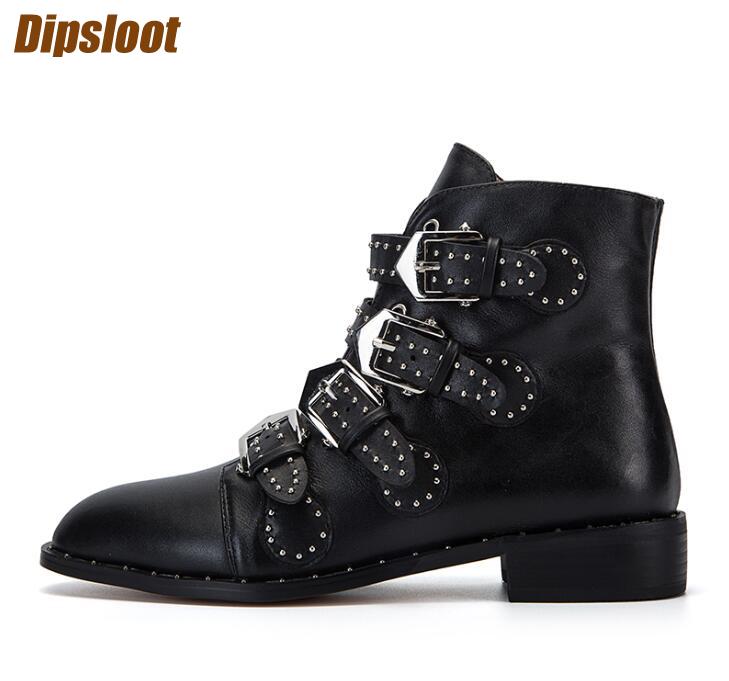 Studded Leather Buckles Women Ankle Boots Knight Style Ladies Square Heel Boots Spring Hot Female Fashion Street Size 42, As picture
Studded Leather Buckles Women Ankle Boots Knight Style Ladies Square Heel Boots Spring Hot Female Fashion Street Size 42, As picture