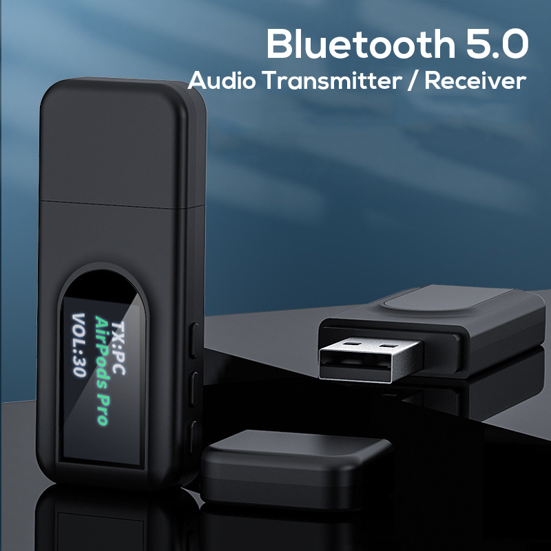 Bluetooth 5.0 Receiver Transmitter With Display Mini Stereo USB 3.5mm Audio Wireless Adapter For TV PC Car Headphones
Bluetooth 5.0 Receiver Transmitter With Display Mini Stereo USB 3.5mm Audio Wireless Adapter For TV PC Car Headphones