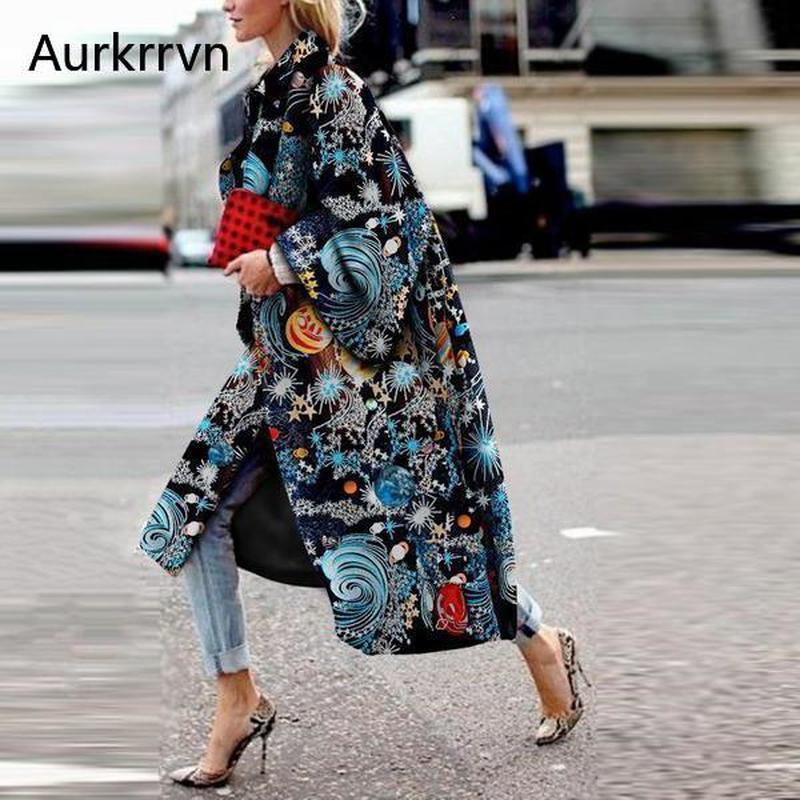 Aurkrrvn Fashion Women Long Wool Coat Winter High Street Batwing Sleeve Woman Blend Wool Overcoat for Office Lady Elegant Outfit 201216