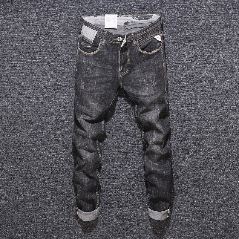 2021 New Newly Designer Fashion Black Gray Color Slim Fit Italian Vintage Men Denim Pants Elastic Hip Hop Jeans Homme Axfu
2021 New Newly Designer Fashion Black Gray Color Slim Fit Italian Vintage Men Denim Pants Elastic Hip Hop Jeans Homme Axfu