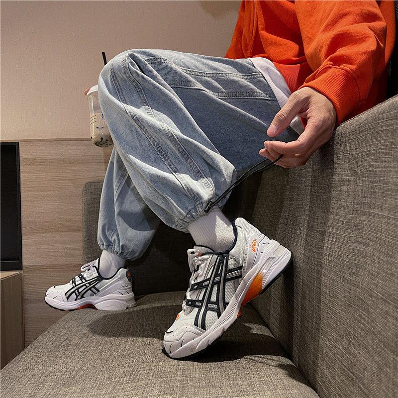 Bunch jeans men' close-up and small feet loose trend Hong style spring and autumn students all-match Harlan casual pants, Black
Bunch jeans men' close-up and small feet loose trend Hong style spring and autumn students all-match Harlan casual pants, Black