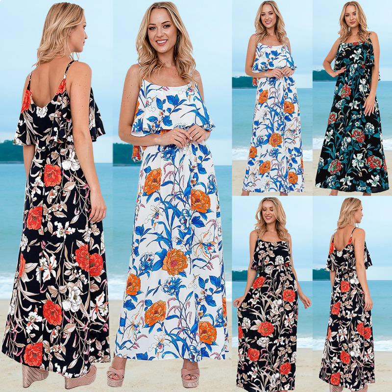 2021 New Summer Floral Printing Maxi Female Strapped Beach Boho Dress Elegant White Party 17wo, Lq078-black
2021 New Summer Floral Printing Maxi Female Strapped Beach Boho Dress Elegant White Party 17wo, Lq078-black