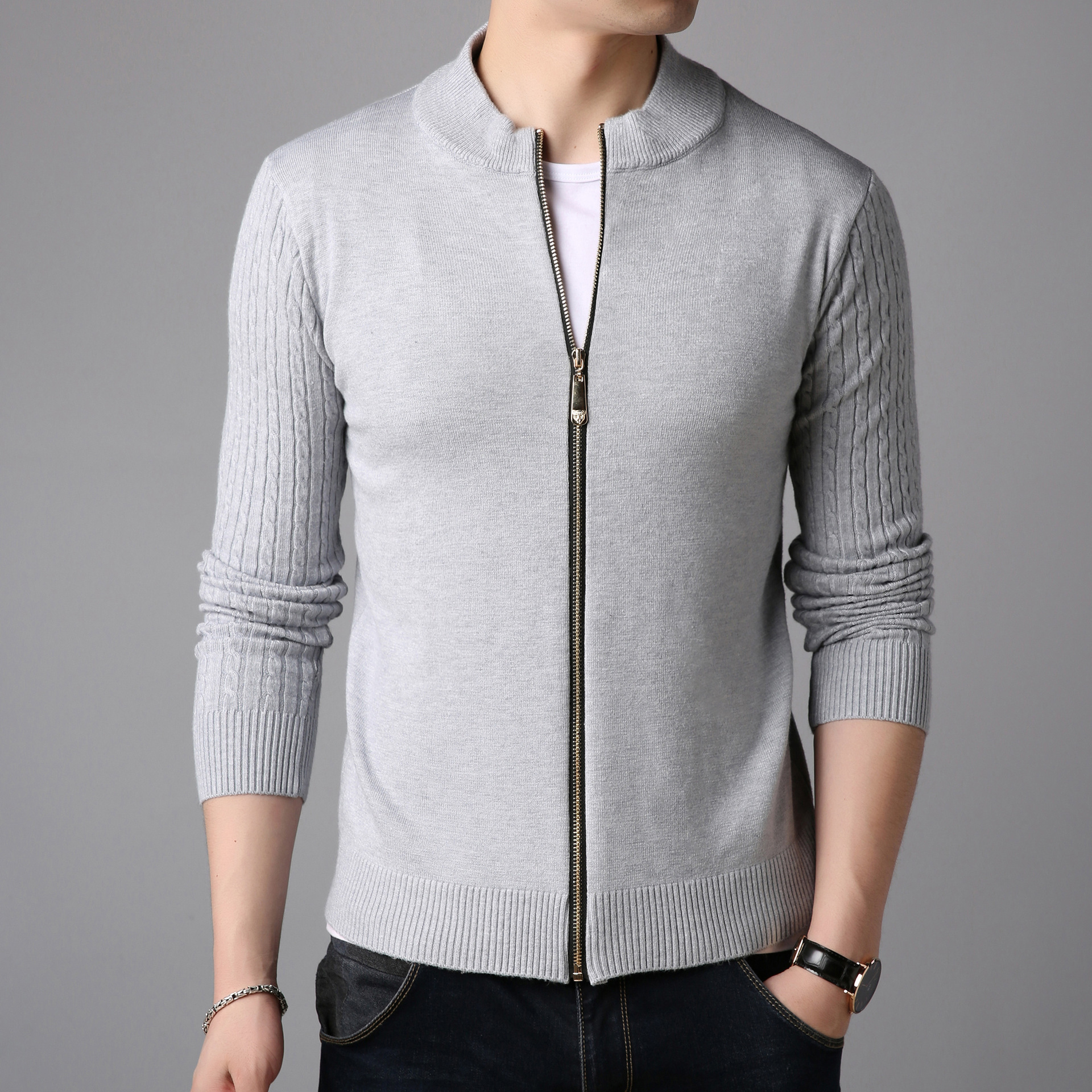 2021 New Autumn Men's Coats Fashion Thick Knitted Tights Cardigan Sweater Yw9z, Black
2021 New Autumn Men's Coats Fashion Thick Knitted Tights Cardigan Sweater Yw9z, Black