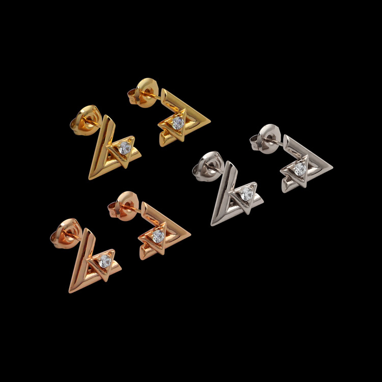 New Extravagant Design Earrings Women Gold Rose Silver Earring With Diamond Earrings Stud Stainless Steel Jewelry Wholesale Price
New Extravagant Design Earrings Women Gold Rose Silver Earring With Diamond Earrings Stud Stainless Steel Jewelry Wholesale Price