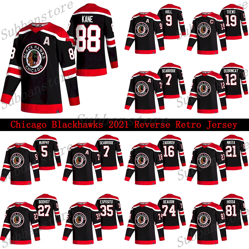 Chicago Blackhawks 2021 Reverse Retro Jersey 19 Jonathan Toews 88 Patrick Kane 00 Clark Griswold 12 ALEX DEBRINCAT Hockey Jerseys, Black
Chicago Blackhawks 2021 Reverse Retro Jersey 19 Jonathan Toews 88 Patrick Kane 00 Clark Griswold 12 ALEX DEBRINCAT Hockey Jerseys, Black