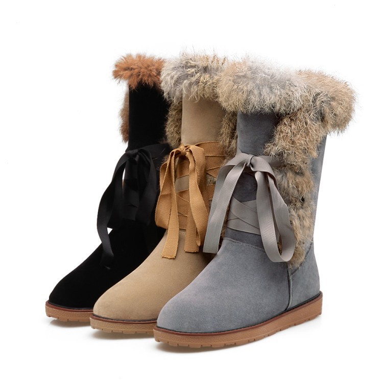 Women nubuck snow boots big size snow shoes lace up cotton booties winter plush lining footwear middle boots z402, Black
Women nubuck snow boots big size snow shoes lace up cotton booties winter plush lining footwear middle boots z402, Black