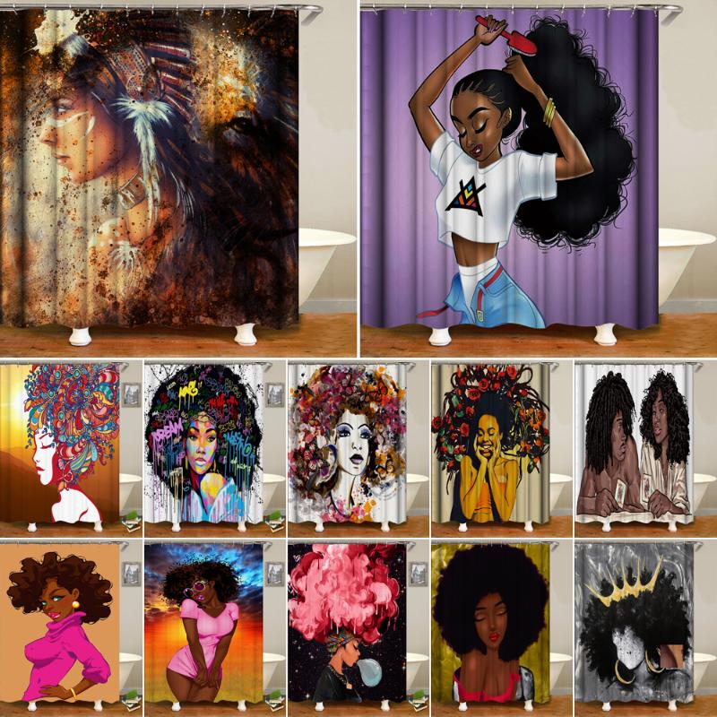 Sexy Black Girl Shower Curtains Bathroom Curtain American Women Polyeste Fabric Shower Curtain Sets Bathtub Decor with 12 Hooks
Sexy Black Girl Shower Curtains Bathroom Curtain American Women Polyeste Fabric Shower Curtain Sets Bathtub Decor with 12 Hooks