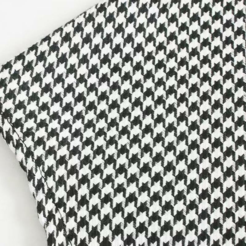 Vintage Elegant Office Lady Houndstooth Blouses Women 2020 Fashion Long Sleeve Pockets Plaid Shirts Blusas Mujer Chic Tops T200321