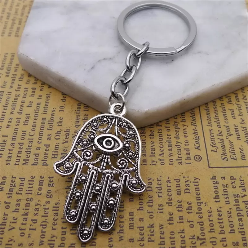 New Keychain 36*25mm eye hamsa palm protection Pendants DIY Men Car Key Chain Ring Holder Keyring Souvenir Jewelry Gift 1042 Q2, Slivery;golden
New Keychain 36*25mm eye hamsa palm protection Pendants DIY Men Car Key Chain Ring Holder Keyring Souvenir Jewelry Gift 1042 Q2, Slivery;golden