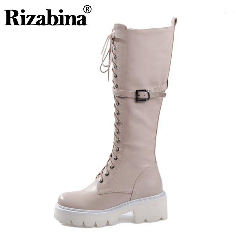 RIZABINA Real Leather Knee High Boots Women Side Zipper Cross Strap Thick Bottom Shoes Winter Warm Women Footwear Size 34-421, Black
RIZABINA Real Leather Knee High Boots Women Side Zipper Cross Strap Thick Bottom Shoes Winter Warm Women Footwear Size 34-421, Black