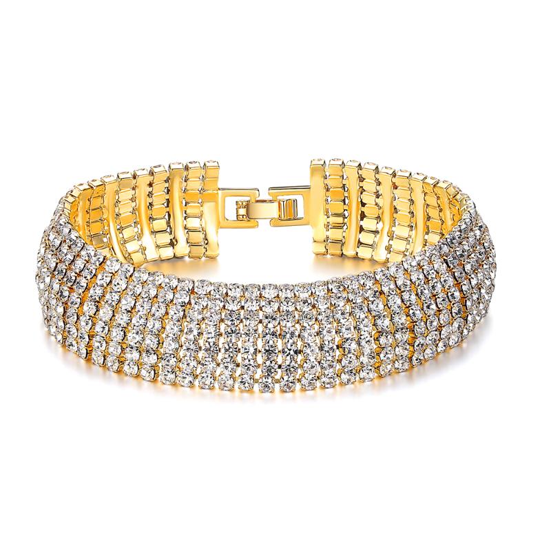 Women's Gold Bracelet Full Wall Decoration Zircon Gold Bracelet Lady Luxury Wealthy Lady Shine Party Party Couple Gift
Women's Gold Bracelet Full Wall Decoration Zircon Gold Bracelet Lady Luxury Wealthy Lady Shine Party Party Couple Gift