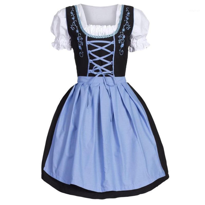 Home&Nest Women's Dirndl Dress cosplay German Oktoberfest Bavarian Beer Wench Costume Maid Outfit Fancy #06111, Blue
Home&Nest Women's Dirndl Dress cosplay German Oktoberfest Bavarian Beer Wench Costume Maid Outfit Fancy #06111, Blue