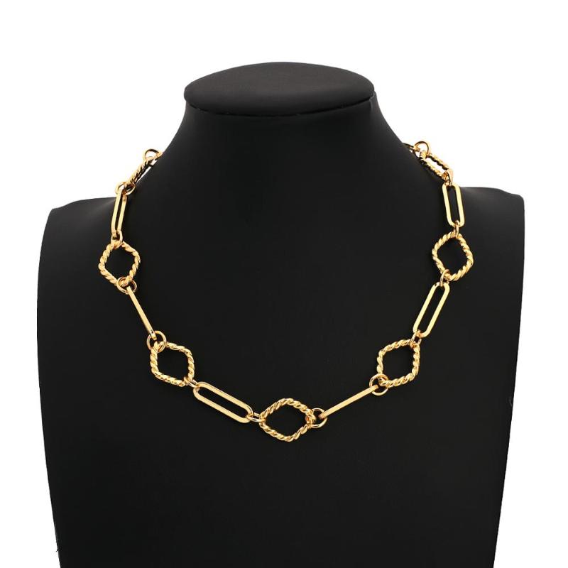 Lifefontier Hip Hop Chunky Rhombus Thick Twisted Chain Necklace for Women Metal Simple Geometric Necklace Female Jewelry
Lifefontier Hip Hop Chunky Rhombus Thick Twisted Chain Necklace for Women Metal Simple Geometric Necklace Female Jewelry